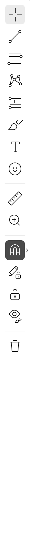 Left drawing toolbar — Magnet mode (Strong), Lock layer, Drawing Templates · 5 tricks ที่ Amateur ไม่รู้