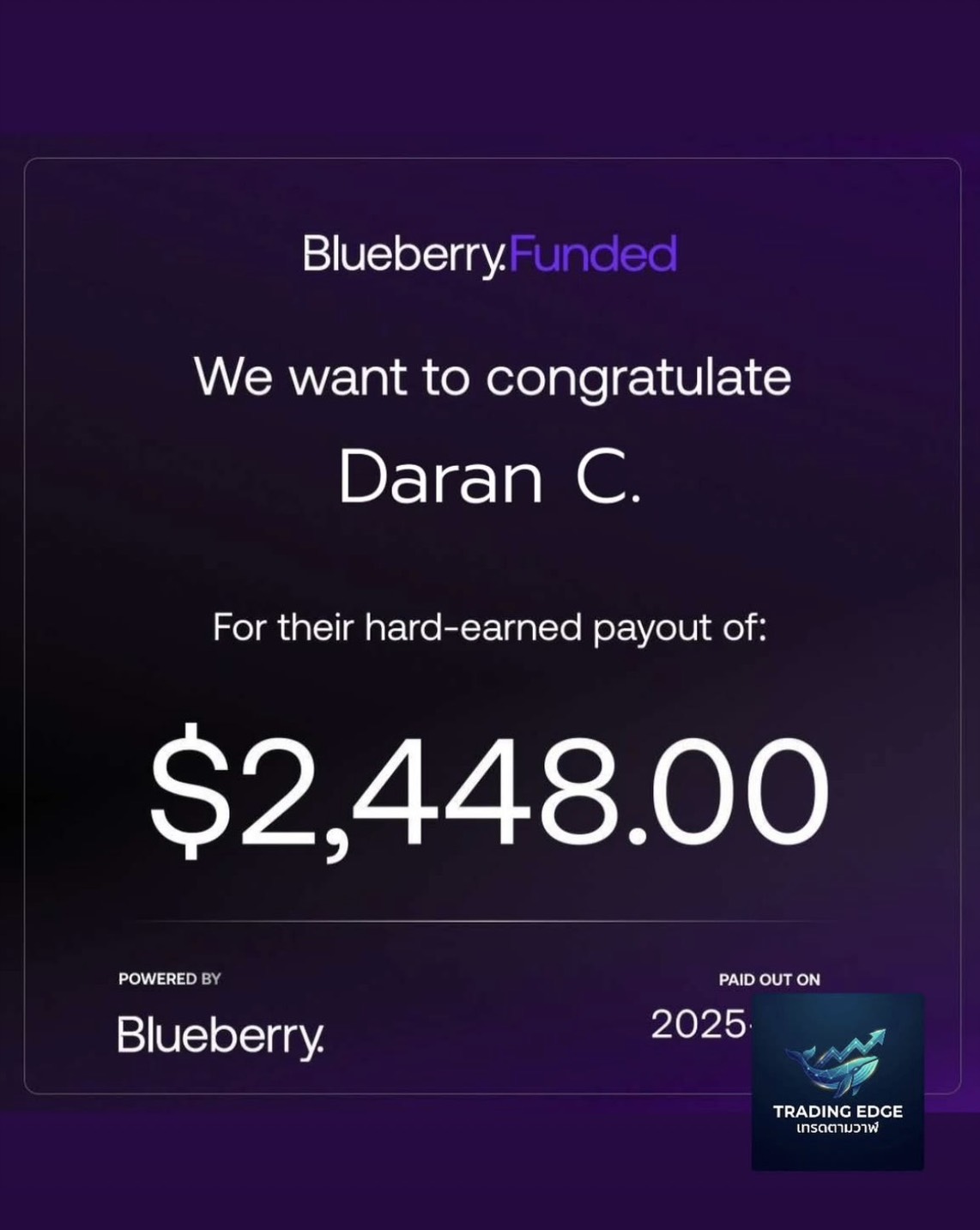 Prop firm payout screenshot 5