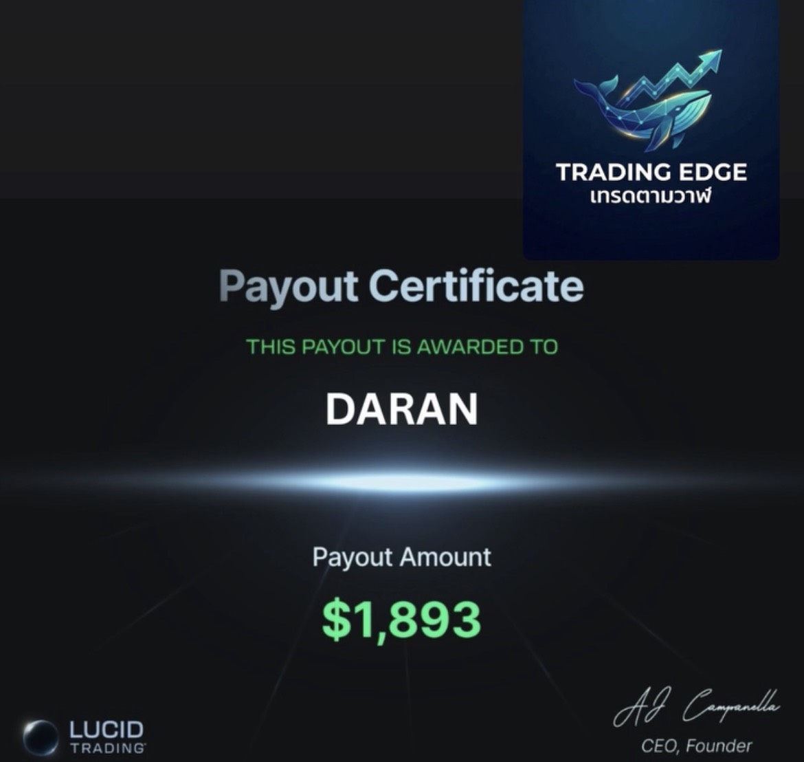 Prop firm payout screenshot 6
