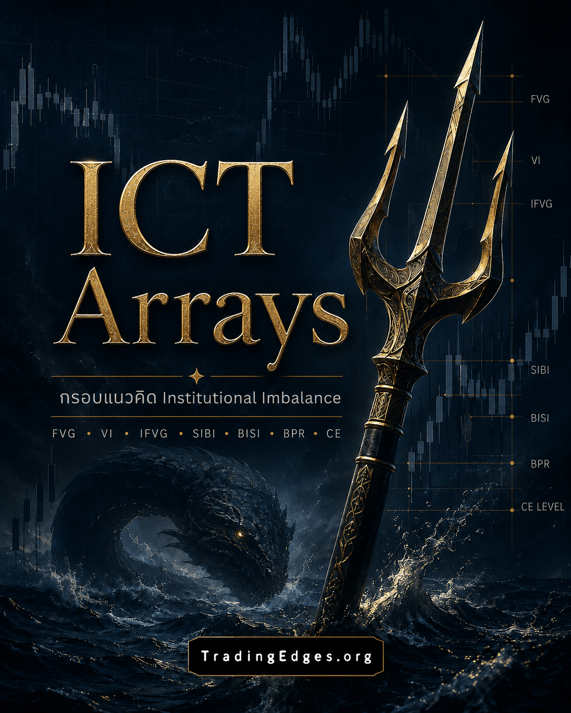 ICT Arrays — กรอบแนวคิด Institutional Imbalance · FVG · VI · IFVG · SIBI · BISI · BPR · CE · ซีรีส์ Premium ICT จาก TradingEdges 2026