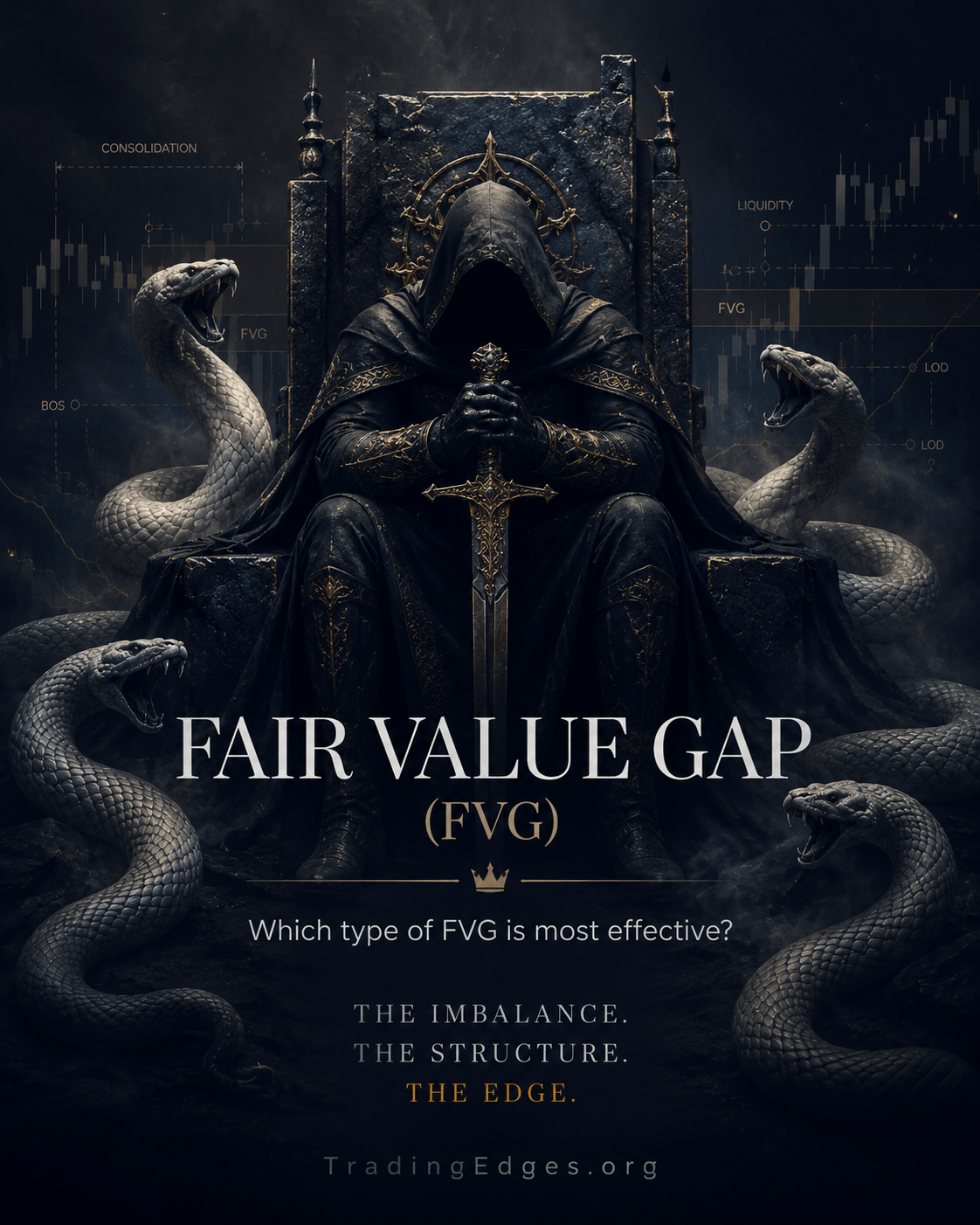 Multi-timeframe FVG confluence · HTF FVG = bias · LTF FVG = entry · the highest-probability ICT setup