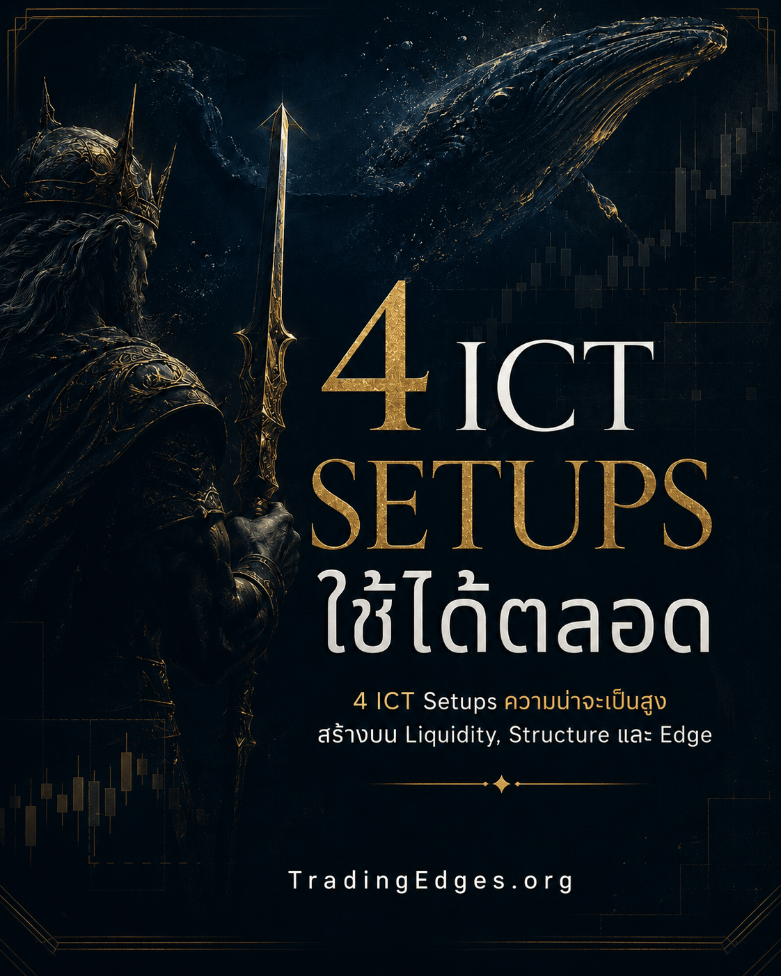 4 ICT Setups ใช้ได้ตลอด — โมเดลความน่าจะเป็นสูงที่สร้างบน Liquidity, Structure และ Edge · ซีรีส์ Premium ICT จาก TradingEdges 2026