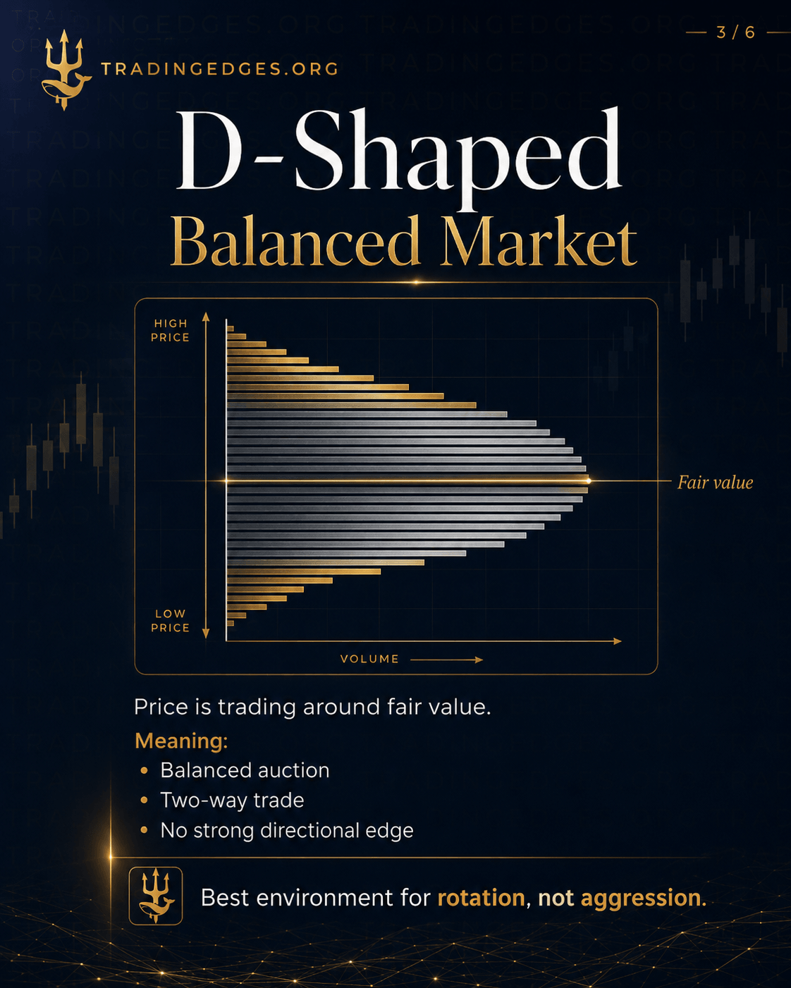 b-Shape volume profile — POC low, trend continuation lower · sell rally to VAL/POC · institutional offer below
