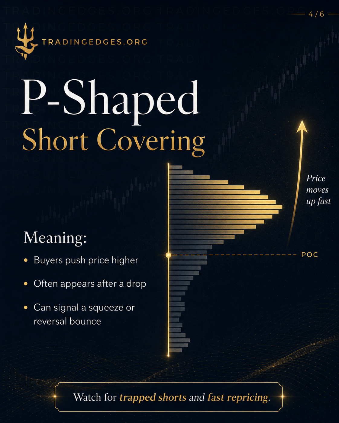 D-Shape volume profile — balanced auction, range day · POC center · range trade VAL ↔ VAH · mean reversion